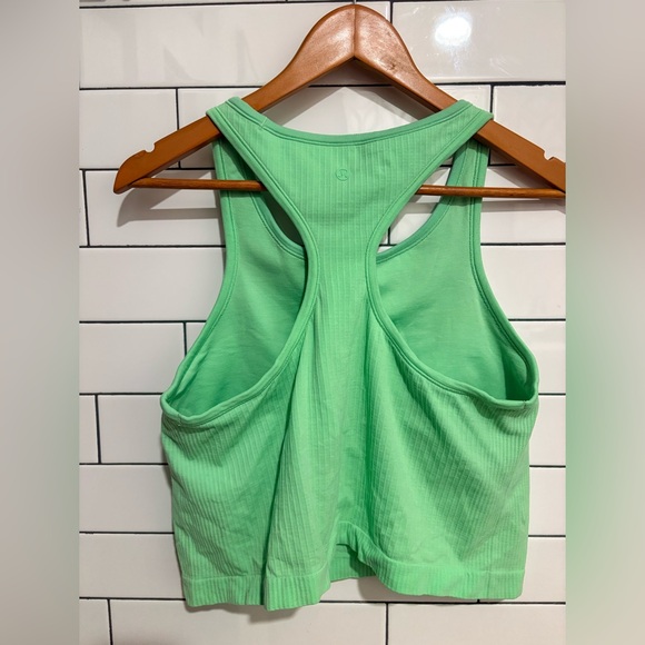 lululemon athletica Neon Green Ribbed Racerback Tank - Picture 7 of 9